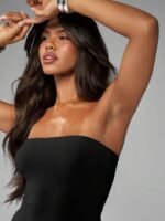 Kadın Straplez Mini Elbise - Görsel 2