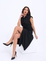 6338 ELBİSE-SİYAH - Görsel 2