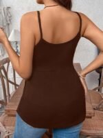 Kadın önden çapraz Askılı Uzun Vıskon Bluz - Görsel 5