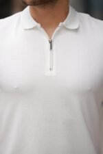 Erkek Fermuarlı Yaka Kısa Kollu Tişört - Görsel 3