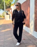 Kadın Iki Iplik Kumaş Pul Ve Fermuar Detaylı Ikili Takım - Görsel 2