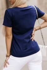 Kadın Kuş Desenli Süprem T-shirt - Görsel 4