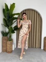 Zeze Balon Kol Elbise - Görsel 3