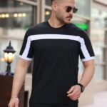 Erkek şerit Detaylı Kısa Kollu T-shirt