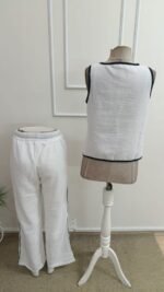 Kadın Kolsuz önü Düğmeli Yelek Ve Pantolon Ikili Takım - Görsel 7