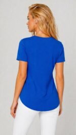 Kadın Yırtmaç Detaylı Viskon Kumaş Bluz - Görsel 2