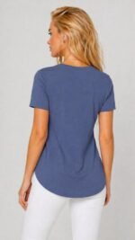 Kadın Yırtmaç Detaylı Viskon Kumaş Bluz - Görsel 2