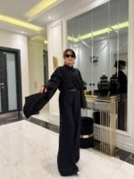 Kadın Uzun Kollu şal Detaylı Bluz Ve Pantolon Ikili Takım (kemer Dahil Değil) - Görsel 5