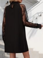 Kadın Uzun Kollu Damla Detaylı Sandy Mini Elbise - Görsel 3