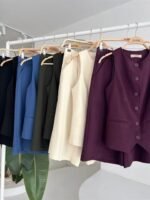 Midi Şortlu Ve Yelekli Viscon Takım 10167 - Görsel 9