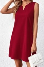 Kadın Askılı V Yakalı Mini Ithal Krep Elbise - Görsel 2