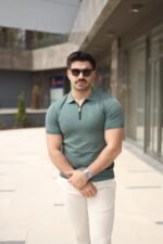 Erkek Polo Yaka Fermuar Detaylı Tişört - Görsel 6