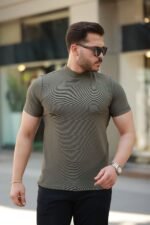 Erkek Yarım Balıkçı Yaka Kısa Kollu T-shirt - Görsel 2