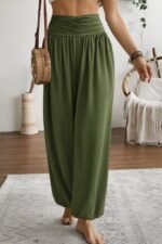 Kadın Yüksel Bel Yoğun Büzgü Detaylı Aerobin Pantolon - Görsel 2