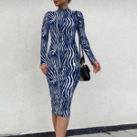 Kadın Uzun Kollu Mikro Midi Elbise