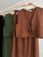 Yelek Önden Bağlamalı Uzun Etekli Takım 10192 - Görsel 13