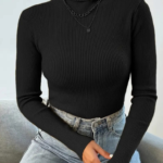 Kadın Uzun Kollu Balıkçı Yaka Kaşkorse Bluz