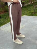 Kadın Modal Dokulu Kumaş Yanı şeritli Takım - Görsel 5