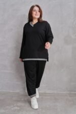 Kadın Yeni Sezon Uzun Kollu Ribana Detay Ikili Takım - Görsel 11