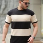 Erkek Parçalı Renk Kısa Kollu Tişört
