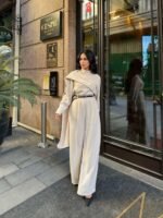 Kadın Uzun Kollu şal Detaylı Bluz Ve Pantolon Ikili Takım (kemer Dahil Değil) - Görsel 5