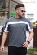 Erkek şerit Detaylı Kısa Kollu T-shirt