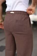 Erkek İthal Yıkamalı Keten Pantolon - Görsel 8