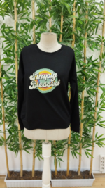 Kadın Uzun Kollu Bisiklet Yaka Viskon Iki Iplik Bluz - Görsel 3