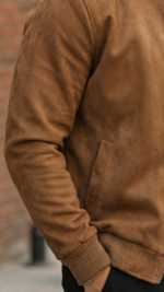 Erkek önden Fermuarlı Içi Astarlı Süet Ceket - Görsel 5