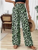 Kadın Beli Lastikli Leopar Desen Süprem Pantolon - Görsel 2