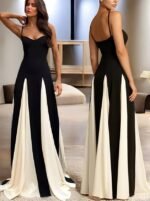 Kadın Eteği Parçalı Sıfır Kol Maxi Elbise - Görsel 4