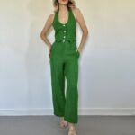 Yeşil Yelek Ve Pantolon Takım