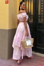 Büzgülü Crop Kat Detaylı Fırfır Etekli Takım 10196 - Görsel 4