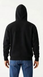 Samuray Ninja Çift Kapüşonlu ZIP Fermuarlı Kanguru Cepli Tam Fermuarlı Hoodie Sweatshirt - Siyah - Görsel 2
