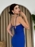 Papalia Sırt Detaylı Elbise - Görsel 3