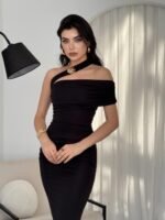 Reta Çapraz Omuz Elbise - Görsel 4