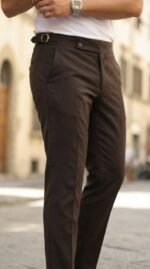 Erkek Toka Detaylı Oldmoney Kumaş Pantolon - Görsel 4