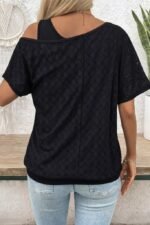 Kadın Askılı Yuvarlak Yaka Viskon Atlet Ve Yarasa Kollu Omuzdan Açık Dantel Bluz Ikili Takım - Görsel 3