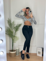 Yüksek Bel Likralı Kot Pantolon - Görsel 10