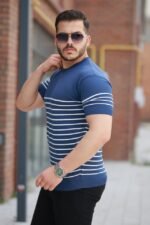 Erkek çizgi Desenli Bisiklet Yaka Kısa Kollu T-sihrt - Görsel 2