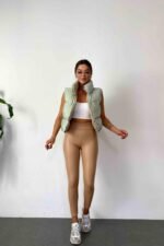 Kadın Yüksek Bel Içi şardonlu Fırsat ürün Toparlayıcı Tayt - Görsel 10