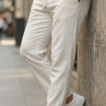 Erkek İç Göstermez Yıkamalı Keten Pantolon