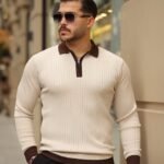 Erkek Kol Ve Yaka Detaylı Uzun Kollu Triko