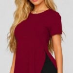 Kadın Yırtmaç Detaylı Viskon Kumaş Bluz