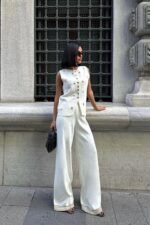 Paulo Gold Düğmeli Yelek Pantolon Takım 9976 - Görsel 5