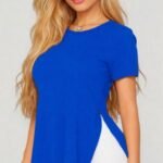 Kadın Yırtmaç Detaylı Viskon Kumaş Bluz