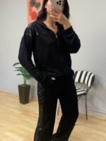 Kadın Iki Iplik Kumaş Pul Ve Fermuar Detaylı Ikili Takım - Görsel 3