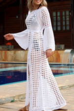 Kadın Ispanyol Kollu Triko Tam Boy Pareo - Görsel 4