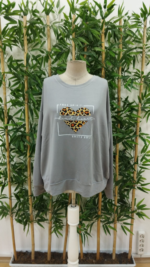 Kadın Uzun Kollu Bisiklet Yaka Desenli Viskon Iki Iplik Bluz - Görsel 4