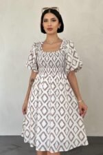 Vizon Kare Desenli Yazlık Elbise - Görsel 2